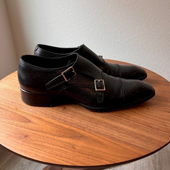 Tom Ford Double Monk Strap Shoes 10 TT (wide) Gianni Model - Picture 4 of 16